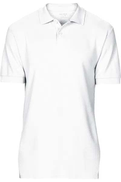 Gildan Softstyle Mens Short Sleeve Double Pique Polo Shirt In White