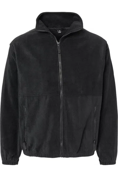 Burnside Polar Fleece Full-zip Jacket In Black