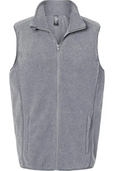 Burnside Polar Fleece Vest In Grey