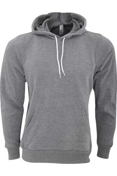 Bella+canvas Bella + Canvas Unisex Pullover Polycotton Fleece Hooded Sweatshirt / Hoodie In Grey