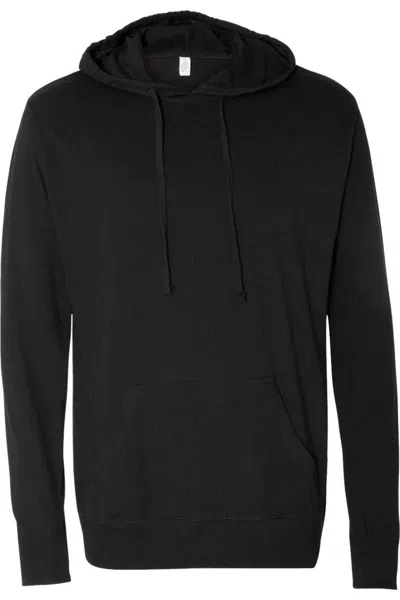 Independent Trading Co. Lightweight Hooded Pullover T-shirt In Black