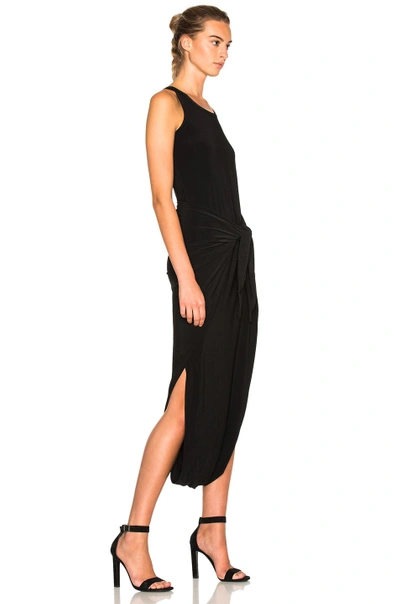 Shop Norma Kamali Racier Diaper Dress In Black