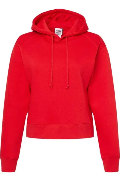 Badger Women´s Crop Hooded Sweatshirt In Red