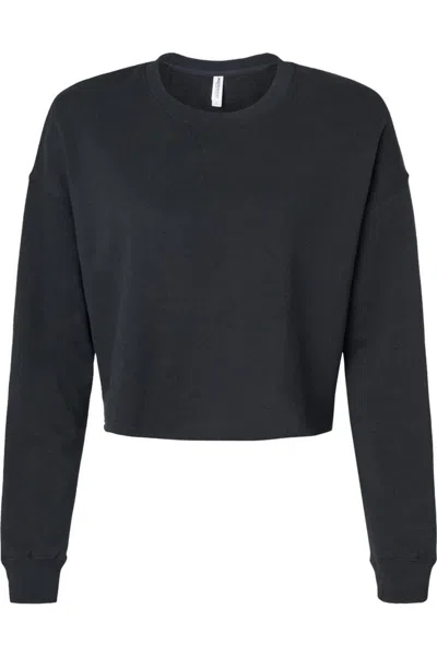 Independent Trading Co. Women´s Lightweight Cropped Crew Pullover In Black