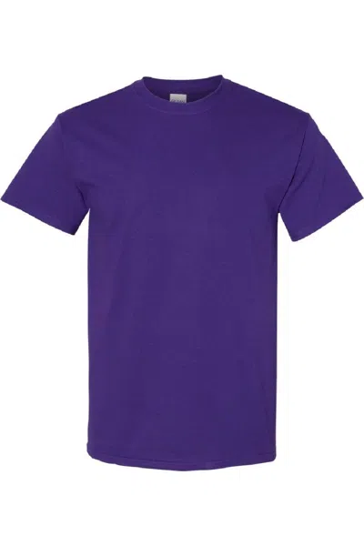 Gildan Mens Heavy Cotton Short-sleeved T-shirt In Purple