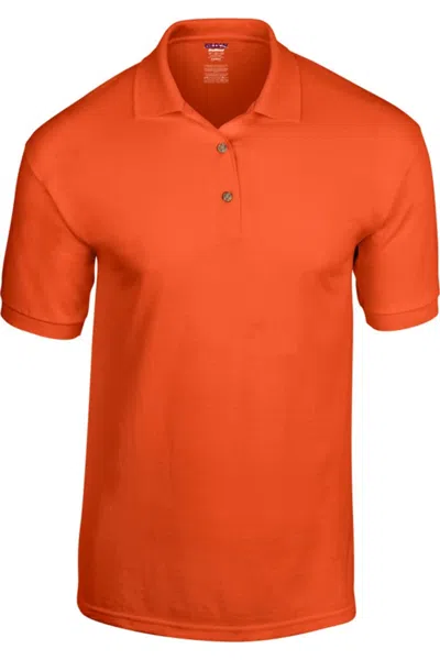 Gildan Adult Dryblend Jersey Short Sleeve Polo Shirt In Orange