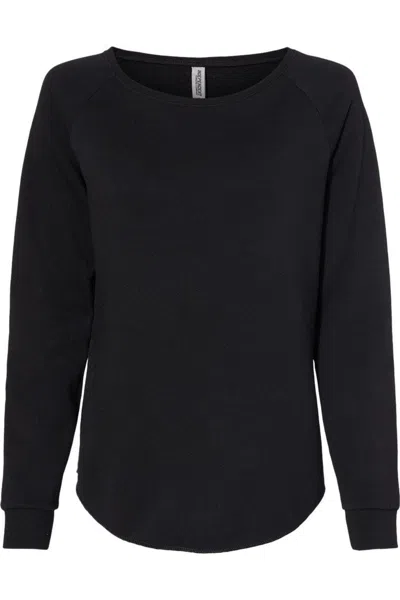 Independent Trading Co. Women´s California Wave Wash Crewneck Sweatshirt In Black