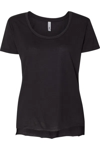 Next Level Women´s Festival Scoop Neck T-shirt In Black