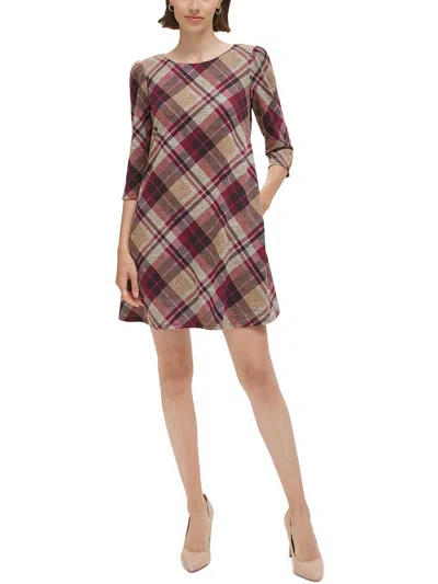Jessica Howard Womens Plaid Work Day Wear Mini Dress In Multi