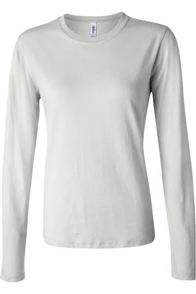 Bella+canvas Womens Jersey Long Sleeve Tee In White