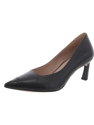 27 Edit Mara Womens Leather Patent Trim Pumps In Black
