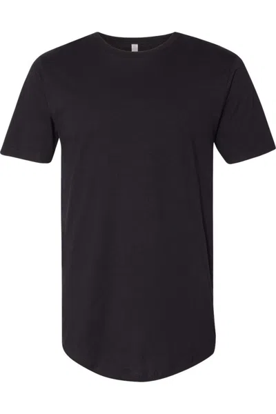Next Level Unisex Cotton Long Body T-shirt In Black