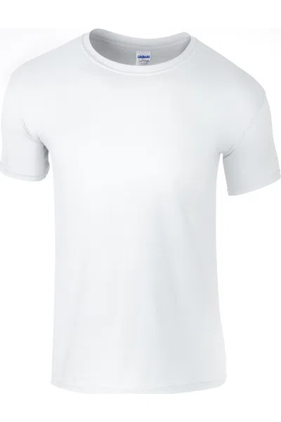 Gildan Mens Short Sleeve Soft-style T-shirt In White