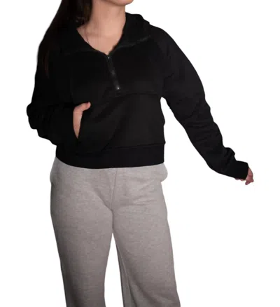 AEMI + CO THAT ONE I WANTED CROPPED HOODIE IN BLACK 