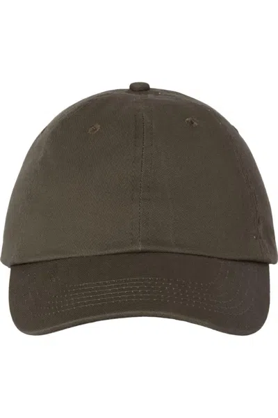 Valucap Adult Bio-washed Classic Dads Cap In Green