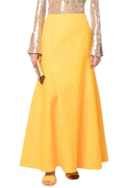 Maison Rabih Kayrouz Woven Long Skirt In Buttercup In Yellow