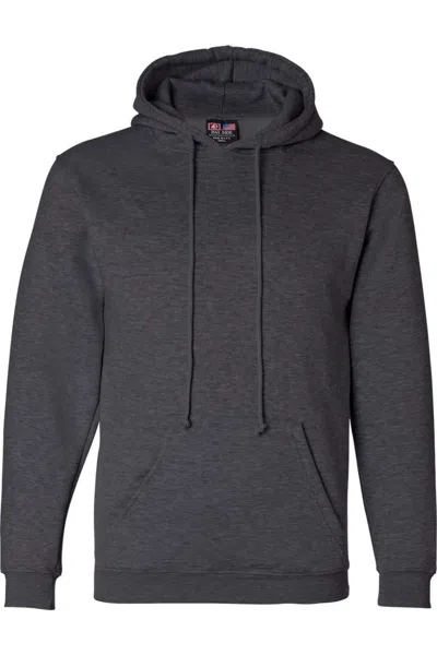 Bayside Usa-made Hooded Sweatshirt In Grey