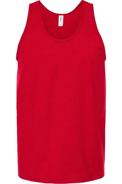 Tultex Unisex Fine Jersey Tank Top In Red