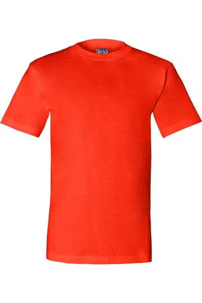 Bayside Usa-made Short T-shirt With A Pocket In Orange