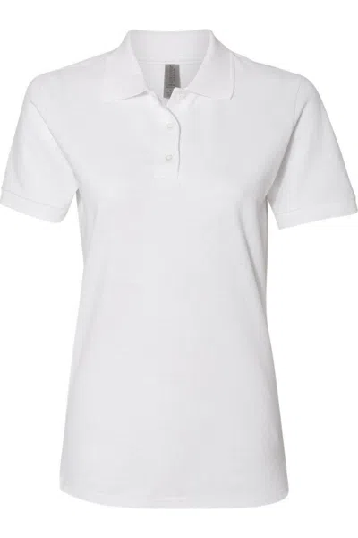 Jerzees Women´s 100% Ringspun Cotton Piqu Polo In White