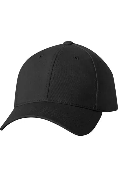 Sportsman Heavy Brushed Twill Structured Cap In Black