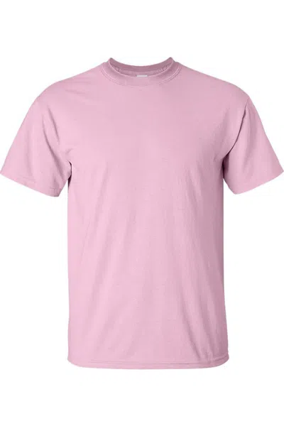 Gildan Mens Ultra Cotton Short Sleeve T-shirt In Pink