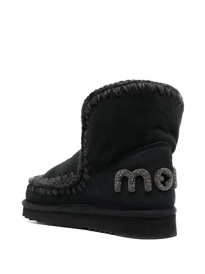 Mou Logo-plaque Sneaker Boots In Black