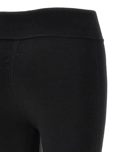 Rick Owens Knitted Leggings Elastic Waistband In Black