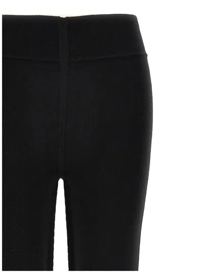 Rick Owens Knitted Leggings Elastic Waistband In Black