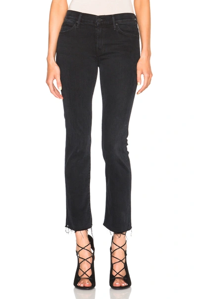 Mother The Insider Crop Distressed High-rise Flared Jeans In Not Guilty