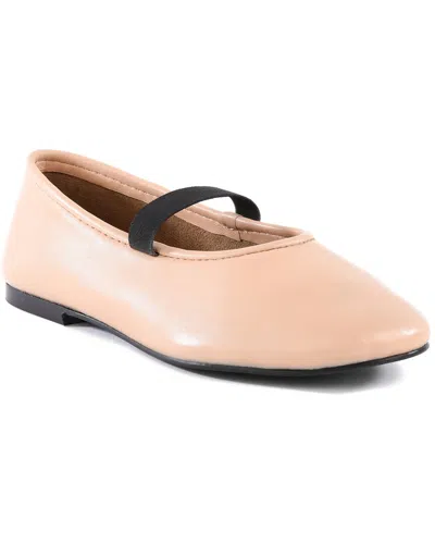 Seychelles Jude Leather Flat In Beige