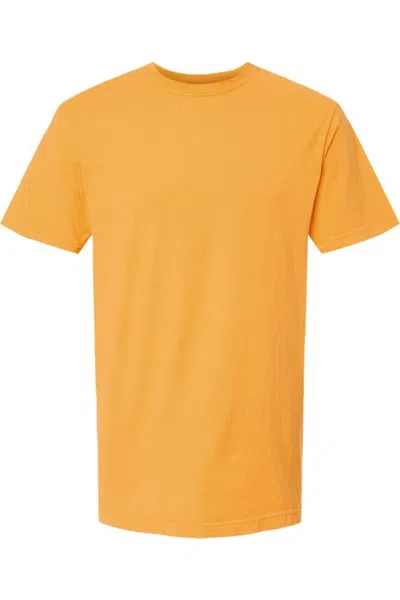 M & O Unisex Vintage Garment-dyed T-shirt In Orange