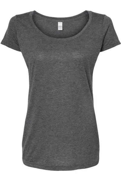Tultex Women´s Poly-rich Scoop Neck T-shirt In Grey