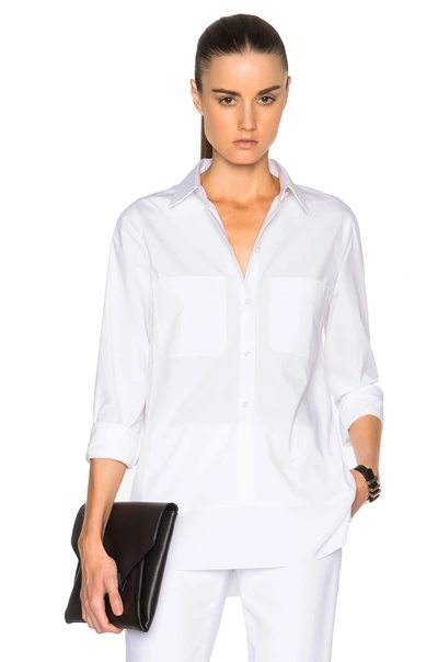 Kaufmanfranco Cotton & Sheer Silk Blouse In White