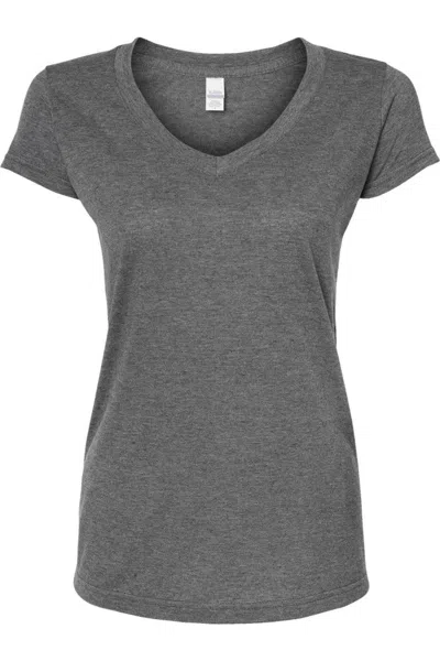 Tultex Women´s Poly-rich Scoop Neck T-shirt In Grey
