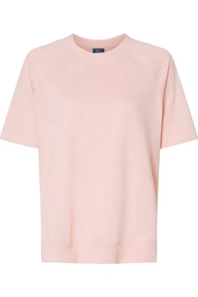 Mv Sport Women´s French Terry Short Sleeve Crewneck Pullover In Pink