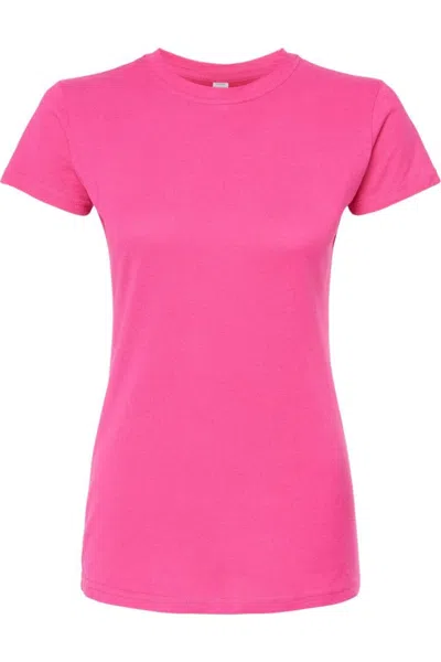 Tultex Women´s Slim Fit Fine Jersey T-shirt In Pink