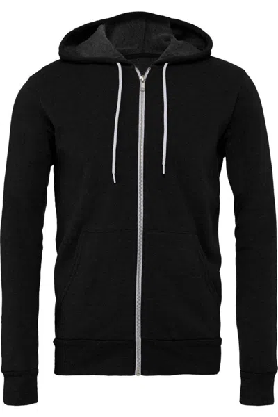 Bella+canvas Sponge Fleece Full-zip Hoodie In Black