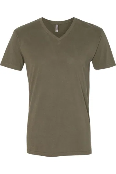 Next Level Unisex Sueded V-neck T-shirt In Green