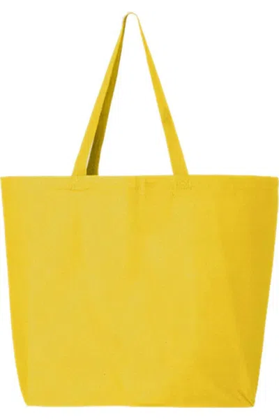Q-tees 25l Zippered Tote In Yellow