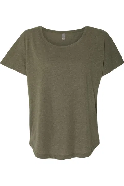 Next Level Womens Triblend Dolman T-shirt In Green