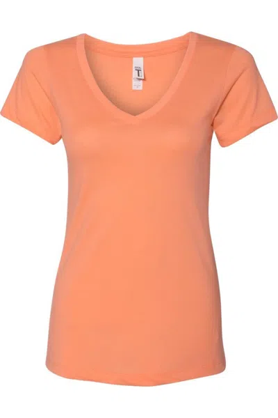 Next Level Women´s Ideal V-neck T-shirt In Orange
