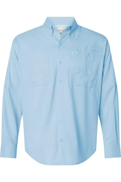 Paragon Kitty Hawk Performance Long Sleeve Fishing Shirt In Blue