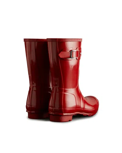 Hunter Original Short Waterproof Rain Boot In Red