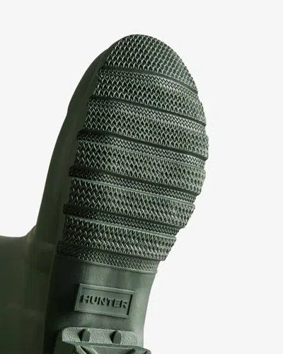 Hunter Original Short Low Heels Boots In Green