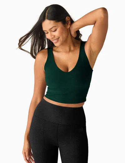 Beyond Yoga Good Day Space Dye Crop Tank In Green