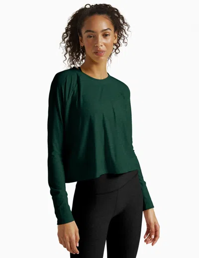 Beyond Yoga Featherweight Long Sleeve T-shirt In Green