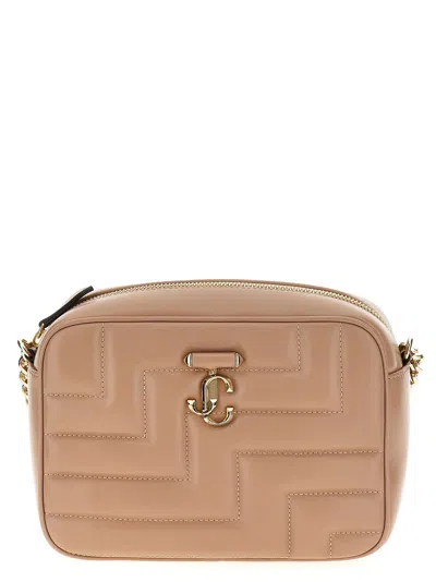 Shop Jimmy Choo Avenue Camera Crossbody Bags In Pink