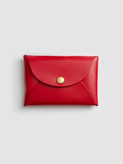 Alex Mill Maximum Henry Snap Card Case In Red