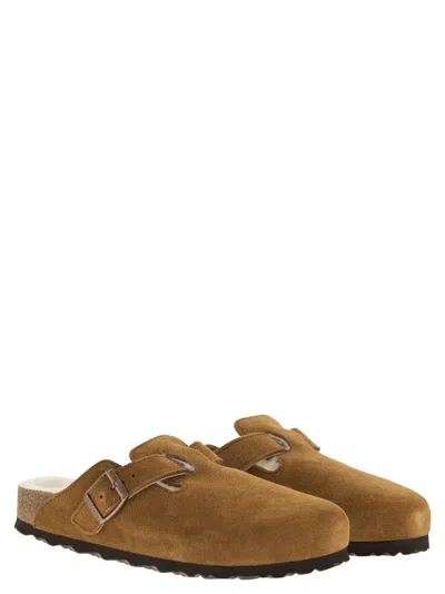 Birkenstock Boston Sabot With Fur Lining In Multi